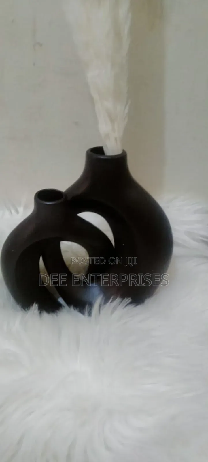 2in1 Ceramic Vase.Circular Hollow Flower Vase