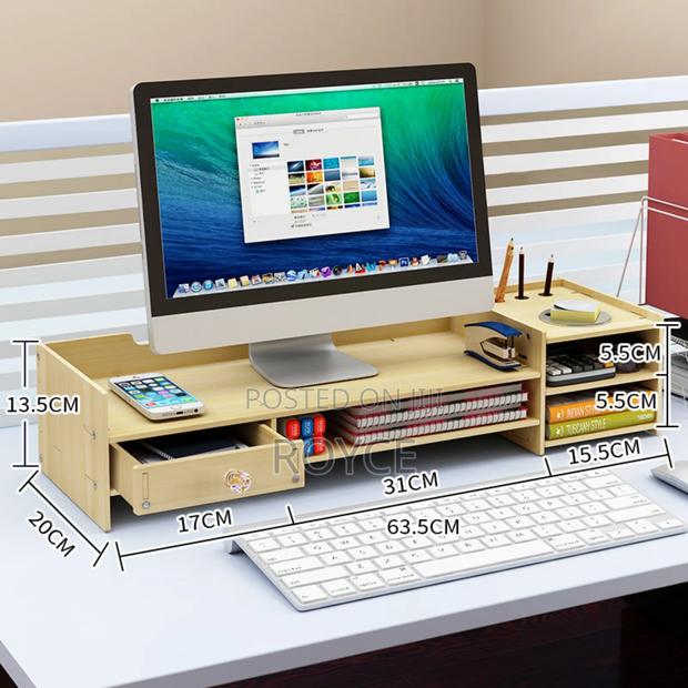 Desktop Stand Raiser With Storage Organizer - thumbnail 5