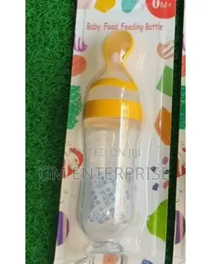 Soft Silicone Baby Feeding Bottle With Spoon Tip