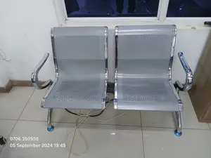 Durable 2-Seater Metal Waiting Bench