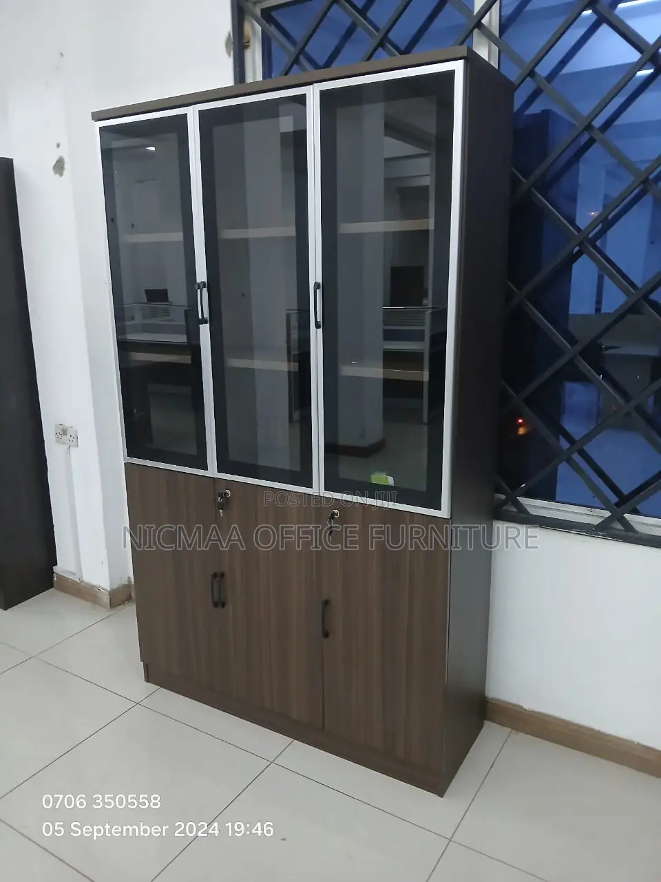 Advanced 3-Door Display Storage Cabinet