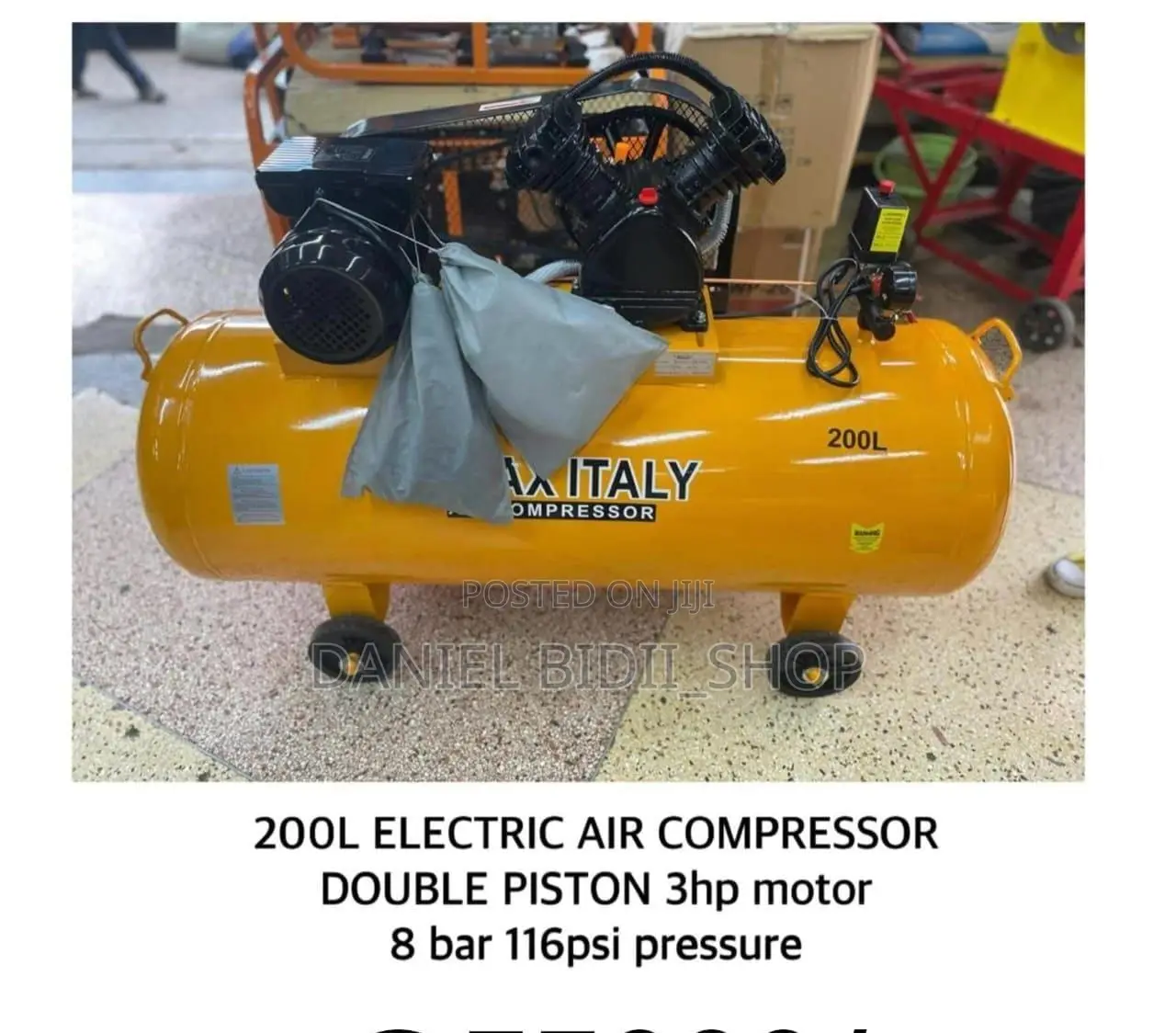 Double Piston Electric Air Compressor 200ltrs
