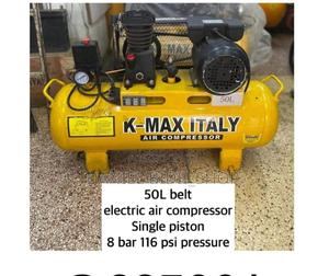Belt Driven Electric Air Compressor Single Piston 50ltrs - thumbnail 2