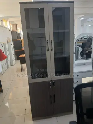 2-Door Glass Tall Filling Cabinet