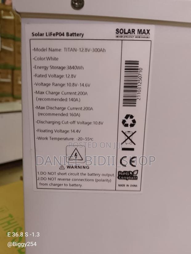Durable Lithium Backup Battery 300ah Lifepo4 3840kwh - thumbnail 3
