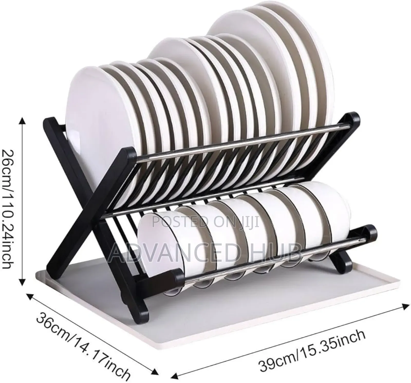 X Shape Foldable Dish Drain Rack