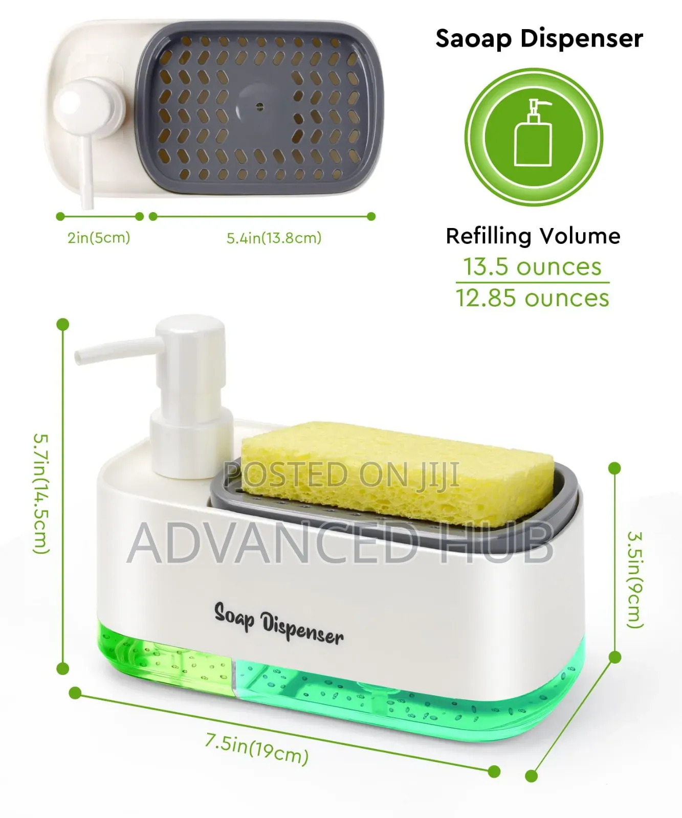2 in 1 Soap/Detergent Dispenser