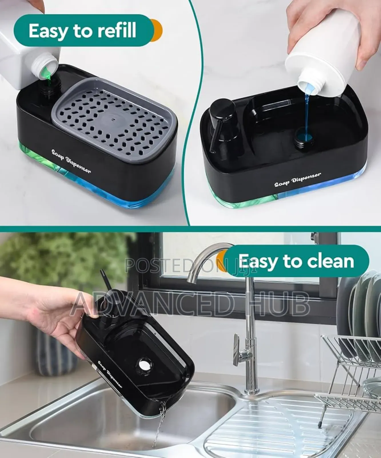 2 in 1 Soap/Detergent Dispenser