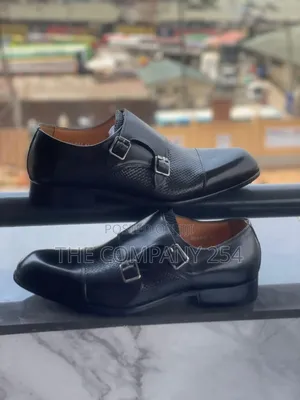 Quality Leather Official Double Monk Strapped Shoes