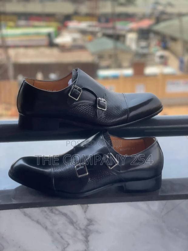 Quality Leather Official Double Monk Strapped Shoes