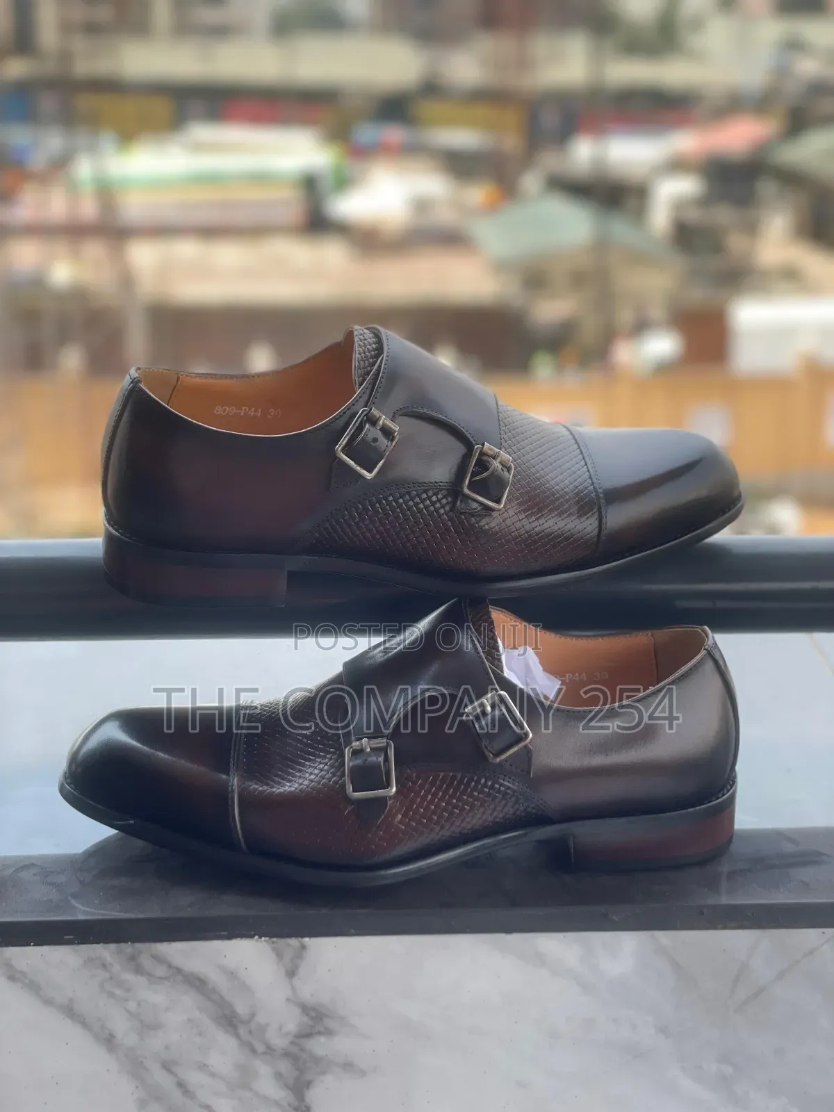 Quality Leather Official Double Monk Strapped Shoes