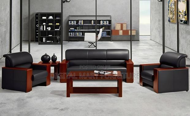Office Sofa: Black Red Liner Office Sofa - thumbnail 2