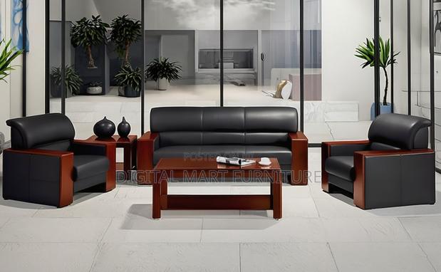 Office Sofa: Black Red Liner Office Sofa - thumbnail 4