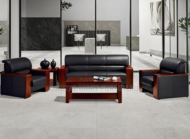 Office Sofa: Black Red Liner Office Sofa - thumbnail 5