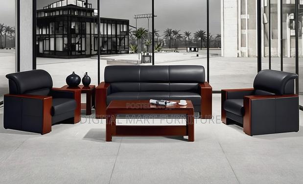 Office Sofa: Black Red Liner Office Sofa - thumbnail 6