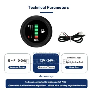 52mm Digital Car Fuel Gauge With Tank Sendor