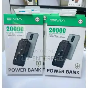 Power Bank With 4 Cables Inbuilt