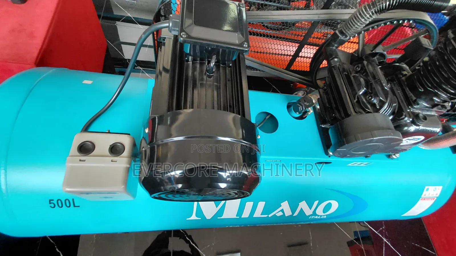 Milano Italia 500l Electric Three Phase Air Compressor 7.5hp.