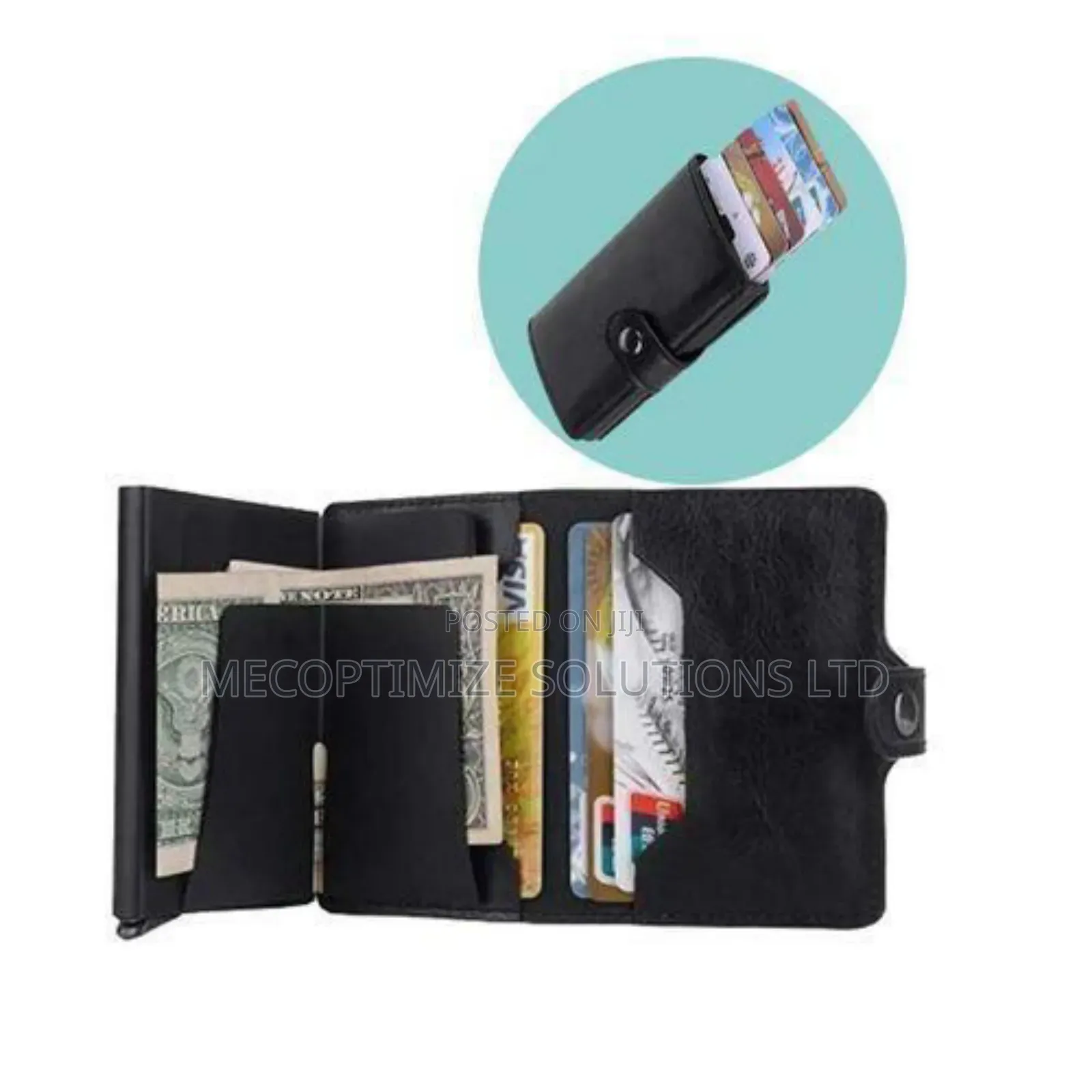Credit Card Wallet Leather Card Holder Cheque Money Organizer