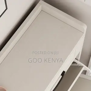 Home Cabinet; Space-Saving White Flip-Off Shoe Storage Unit