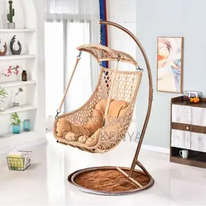 Home Outdoor Chair; Balcony Hanging Hammock Chair With Cushion Seat