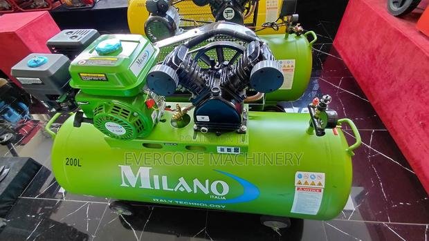 Milano 200l Petrol Air Compressor Machine Two Piston.