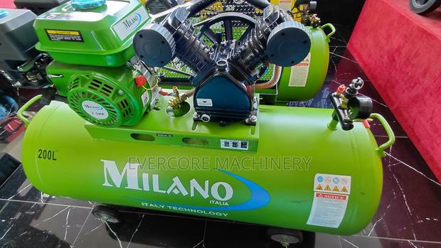 Milano 200l Petrol Air Compressor Machine Two Piston. - thumbnail 4