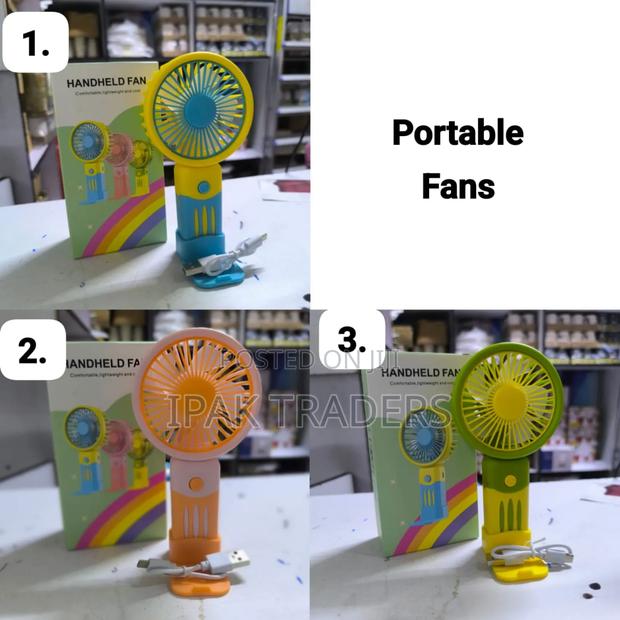 *Handheld Portable Rechargeable Fans - main view