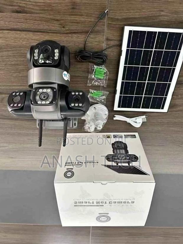 Integrated Triple Lens 3 Solar Powered CCTV Cameras Solutions - main view