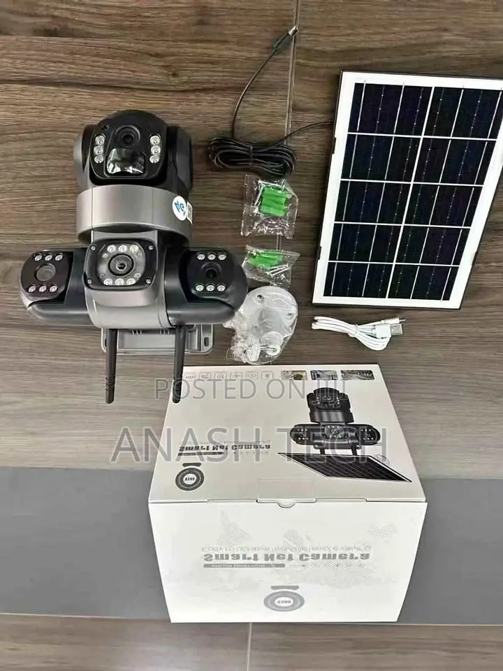 Integrated Triple Lens 3 Solar Powered CCTV Cameras Solutions