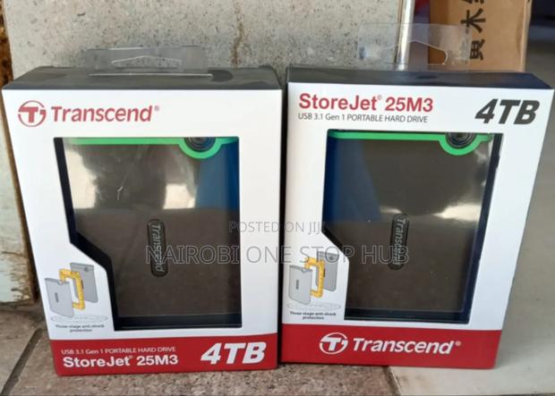 4tb Transcend Store Jet 25m3 Shock Proof External Drive - main view