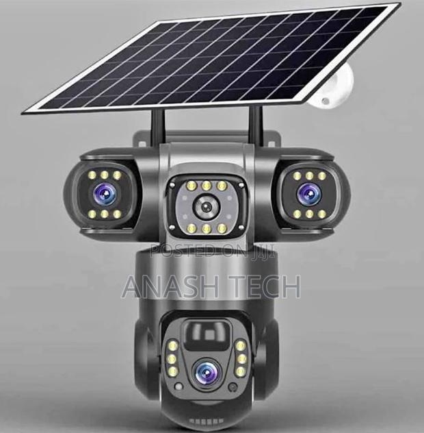 Manageble 4lens Three Screen View Solar PTZ Camera - main view