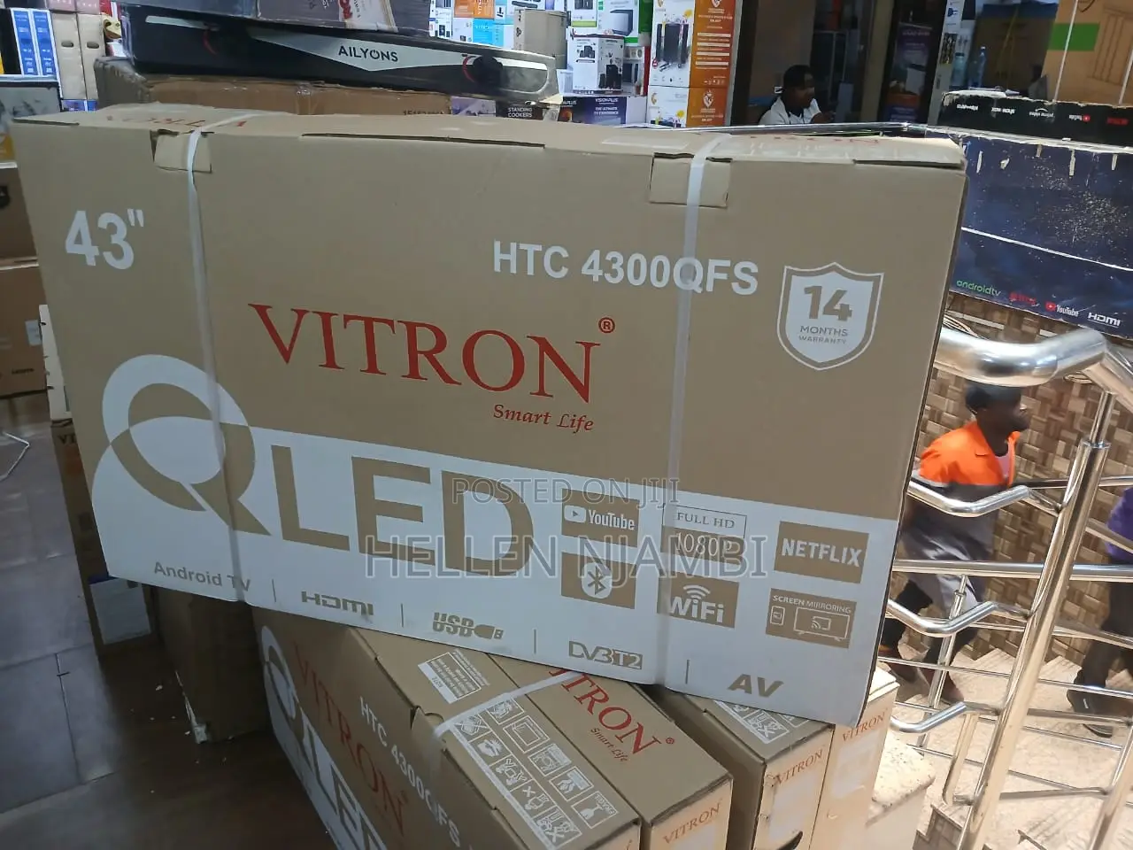 Vitron 43" Qled Smart Android Frameless Tv