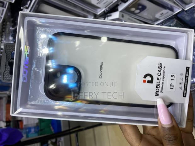 Covew Transparent Plastic Rubber Bumper Case for iPhone 15 Doyer - main view