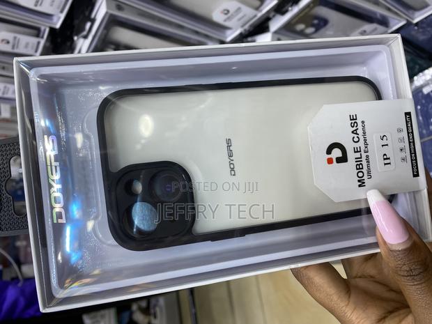 Covew Transparent Plastic Rubber Bumper Case for iPhone 15 Doyer - thumbnail 3