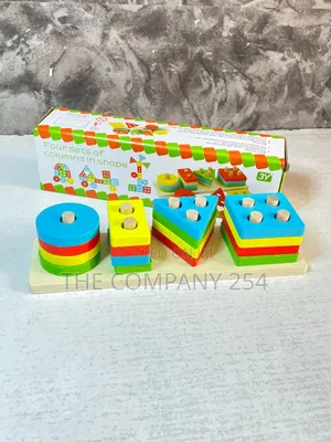Quality Kids Toy Four Column Bocks