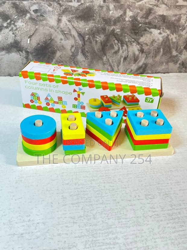Quality Kids Toy Four Column Bocks