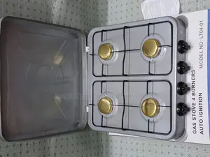 Auto Ignition Gas Cooker – 4-Burner Nunix Stove for Home Use