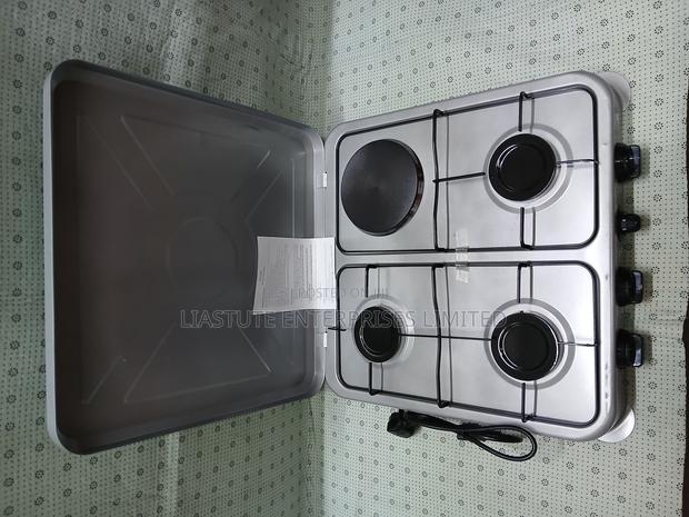 Nunix 3 Gas + 1 Electric Burner Stove – Auto Ignition Cooker