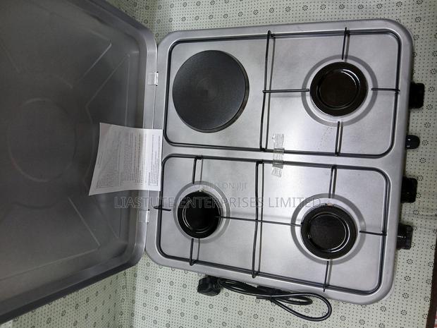 Nunix Lt04-02 Gas Electric Cooker – 4-Burner With Auto Ignition