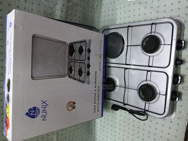 4-Burner Combo Stove – Nunix 3 Gas 1 Electric With Auto Ignition