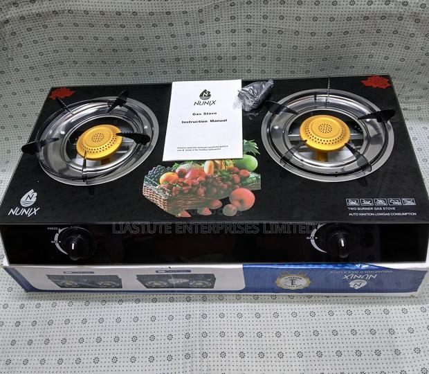 2-Burner Glass Top Gas Cooker – Sleek Design High Efficiency