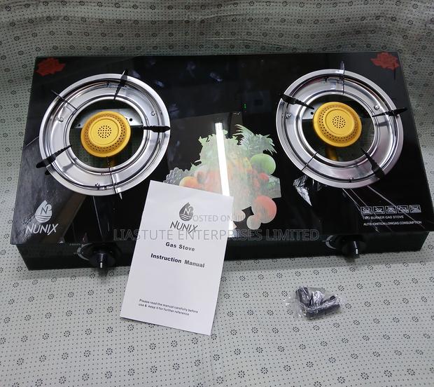Modern 2-Burner Glass Gas Stove