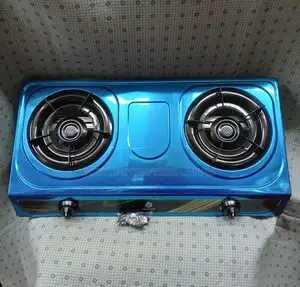 Nunix Double Burner Gas Cooker – Steel Tabletop Model