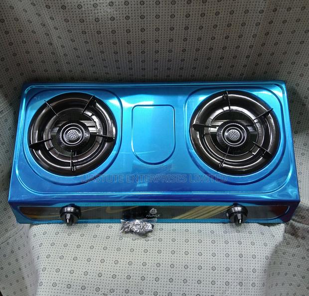 Nunix Double Burner Gas Cooker – Steel Tabletop Model