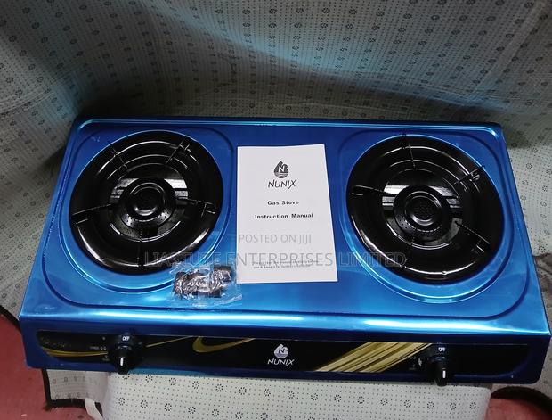 Nunix Stainless Steel Table Top Gas Cooker – 2 Burners for Fast Meals