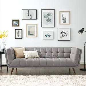 Home Sofa; Soft Fabric 3-Seater Sofa for Comfort and Style