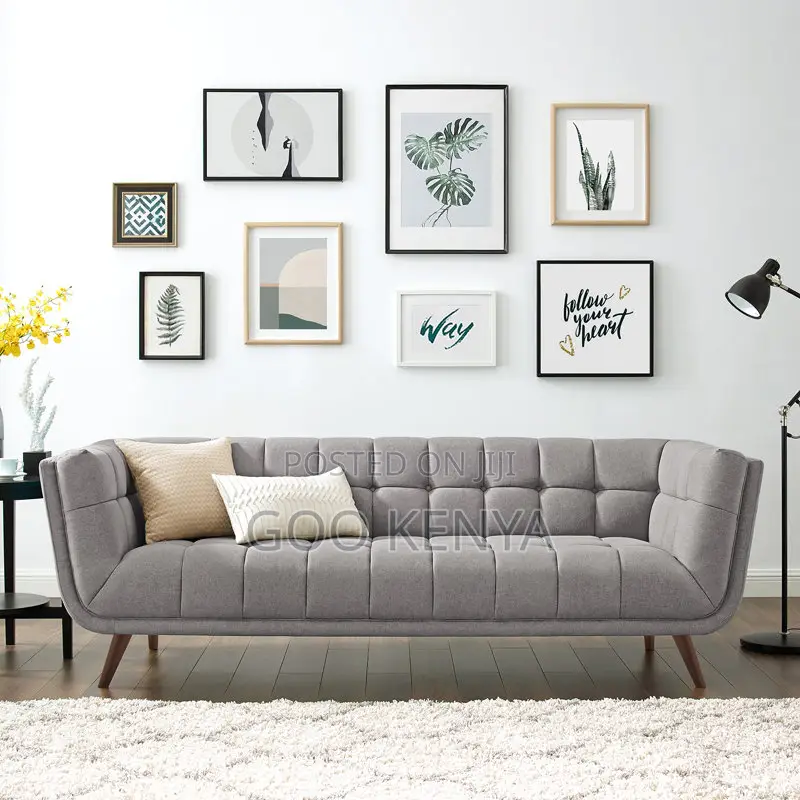 Home Sofa; Soft Fabric 3-Seater Sofa for Comfort and Style