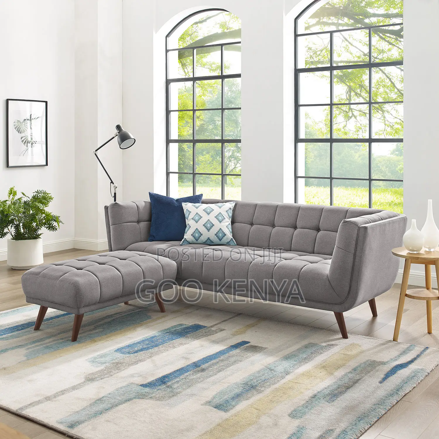 Home Sofa; Soft Fabric 3-Seater Sofa for Comfort and Style