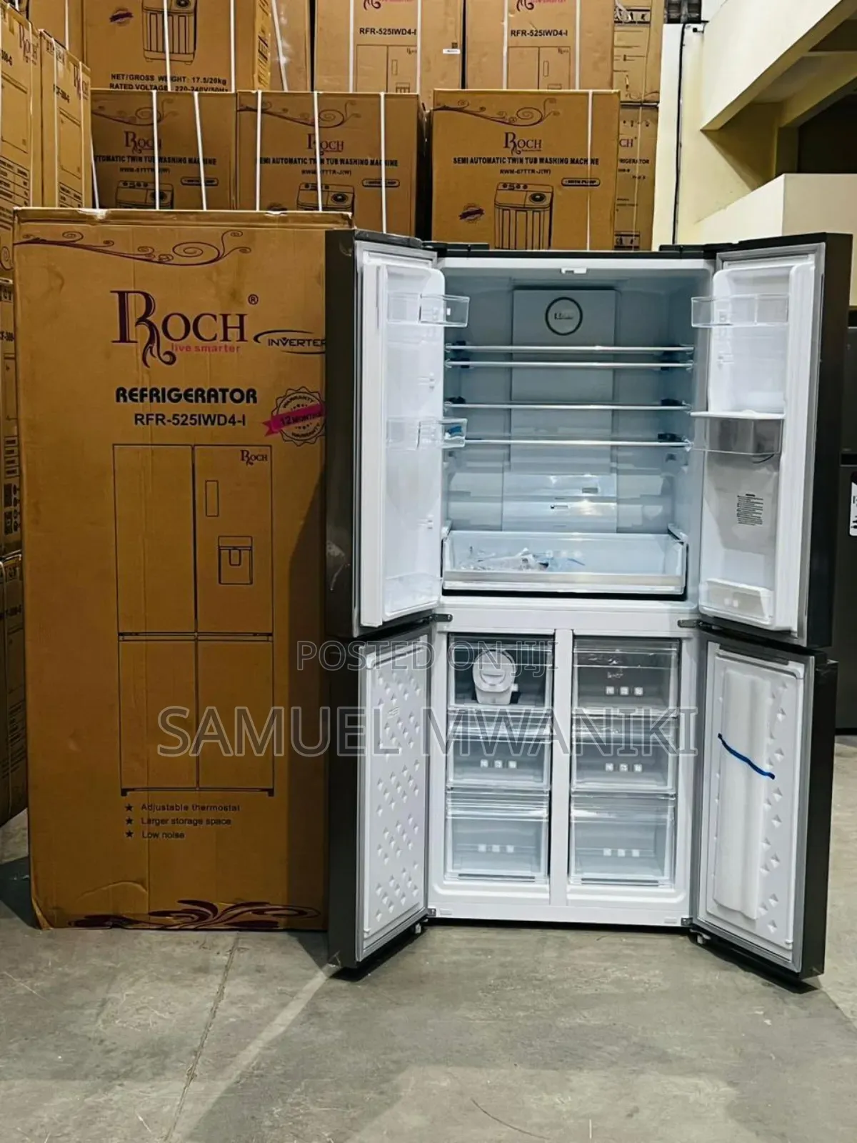 Roch 4 Door French Door 434 Liters No Frost Refrigerator Has Dispenser